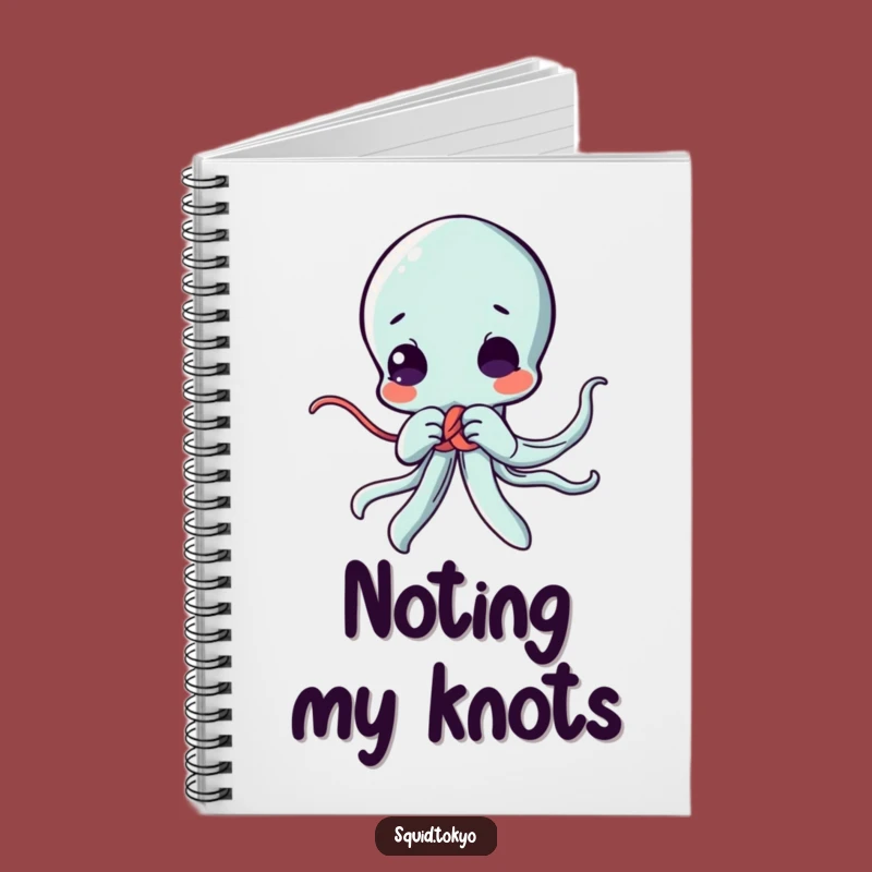 Funny Kawaii Squid Knot Notebook: Journal Your Tasks with Cute Focus, Perfect Funny Gift